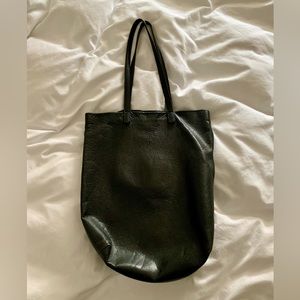 Baggu Black Leather Tote